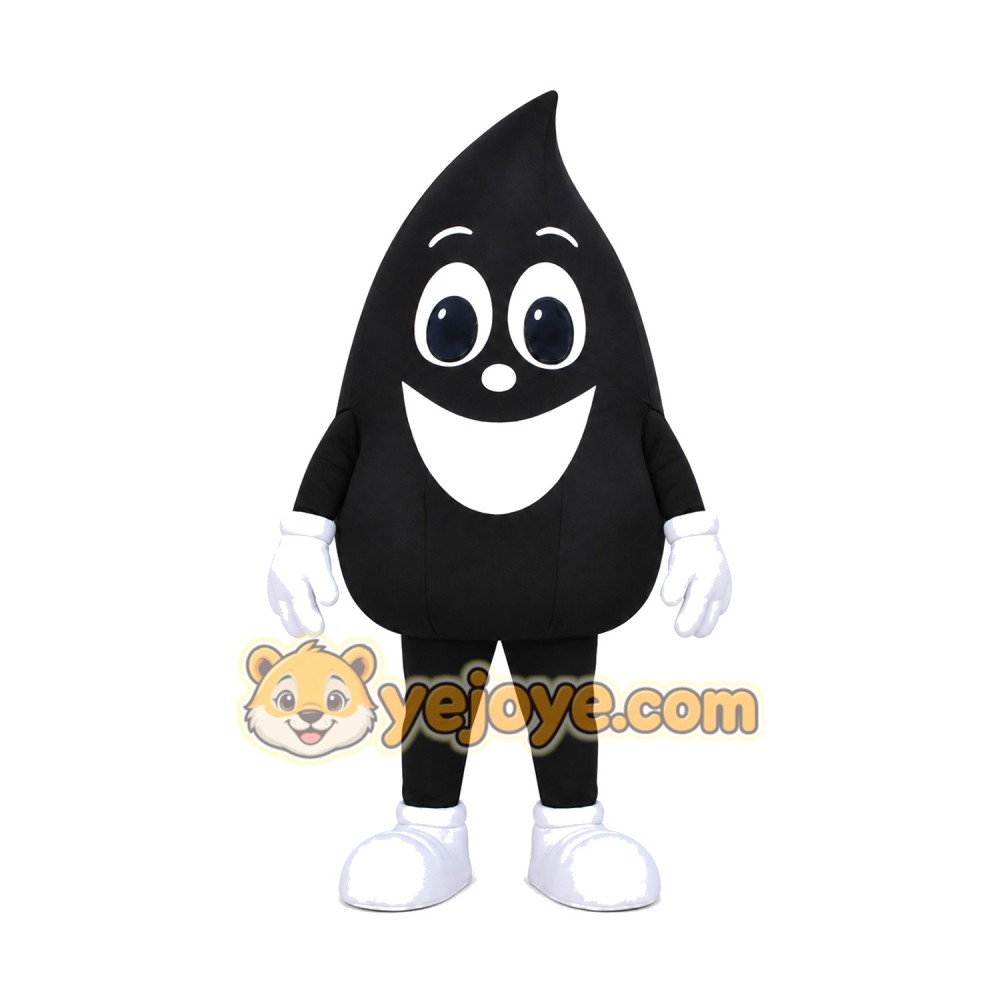 Realistic Black Oil Mascot Costume Realistic Black Oil Mascot Costume