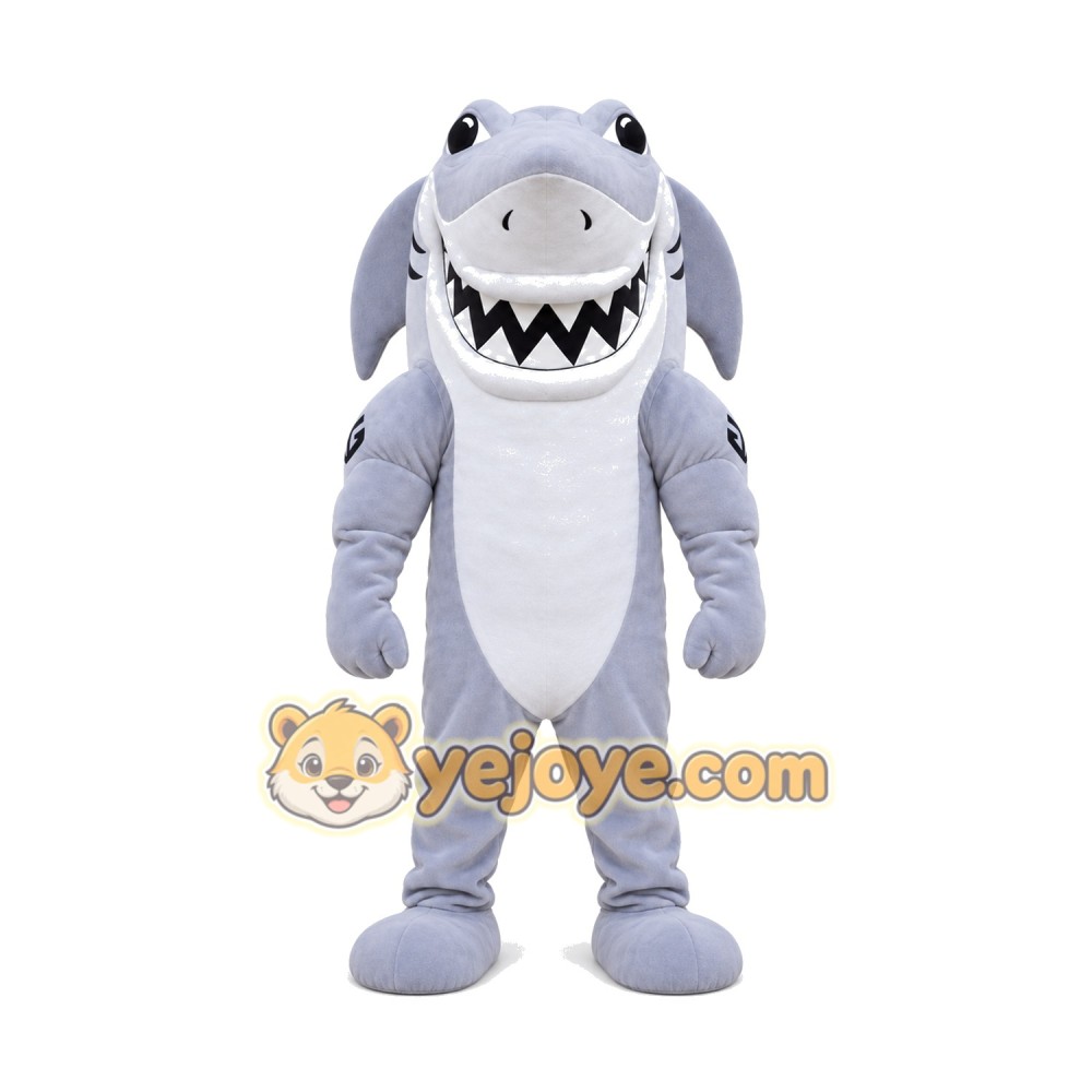 Power Shark Mascot Costume Power Shark Mascot Costume