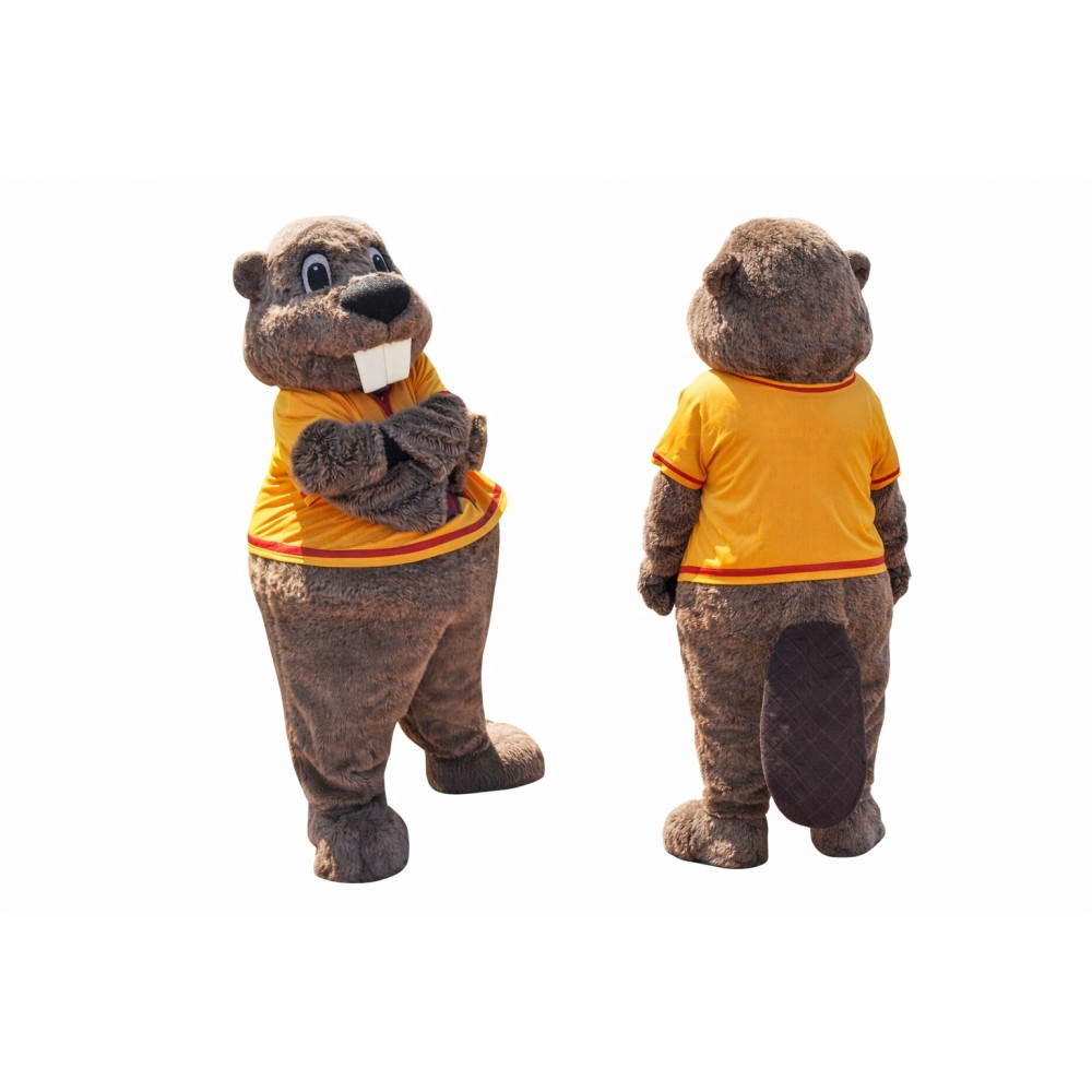 Realistic Sport Beaver Mascot Costume For Adult