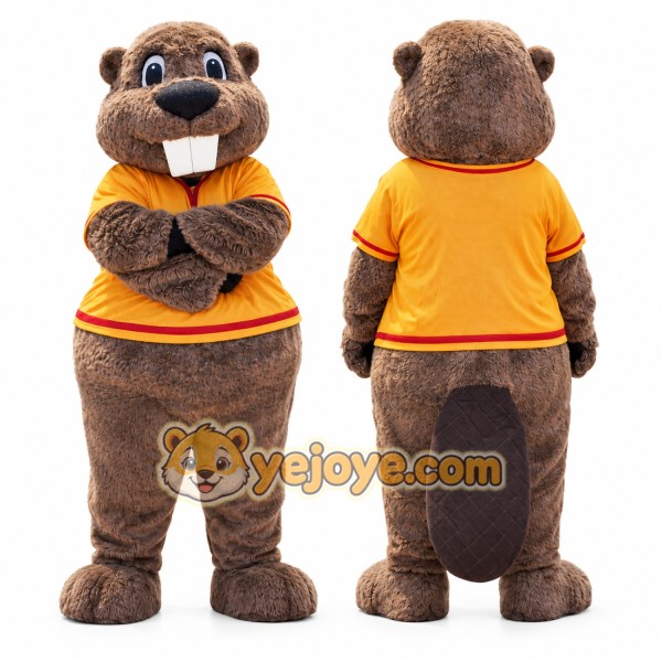 Realistic Sport Beaver Mascot Costume For Adult