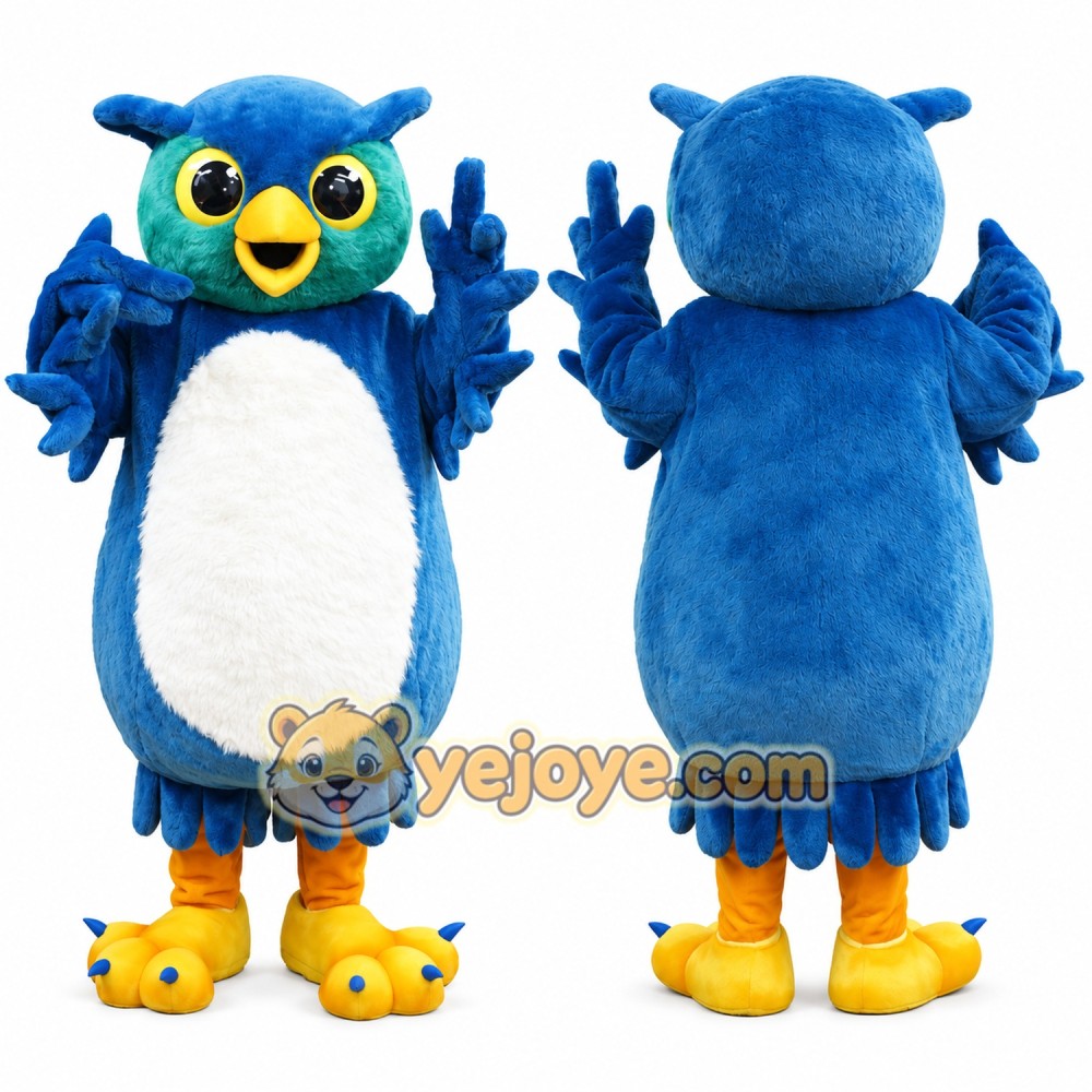 Blue Owl Mascot Costume For Adult Blue Owl Mascot Costume For Adult