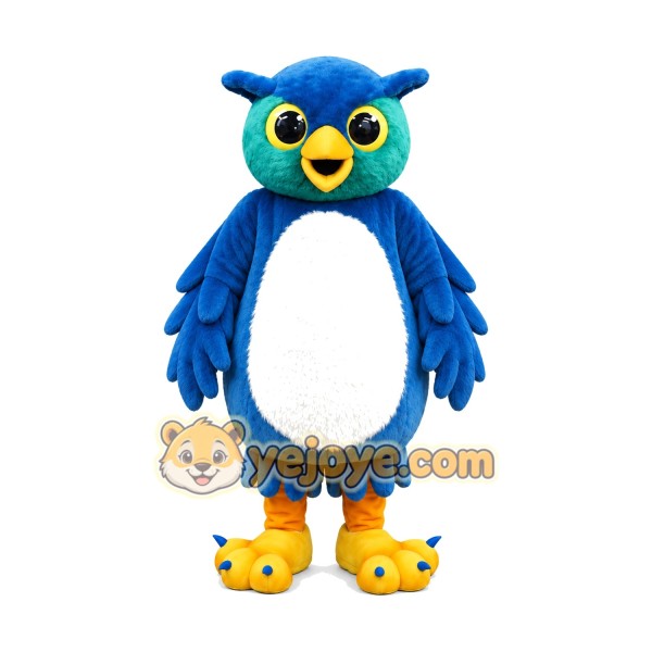 Blue Owl Mascot Costume For Adult