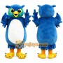 Blue Owl Mascot Costume For Adult