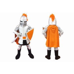 Silver Knight Mascot Costume
