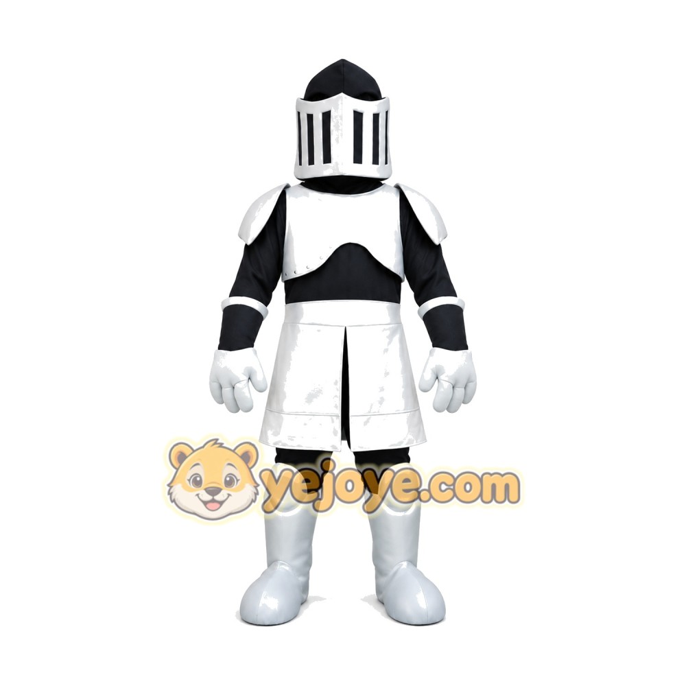 Silver & Black Knight Mascot Costume
