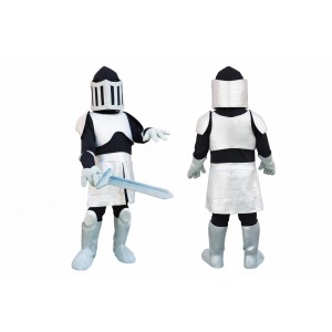 Silver & Black Knight Mascot Costume