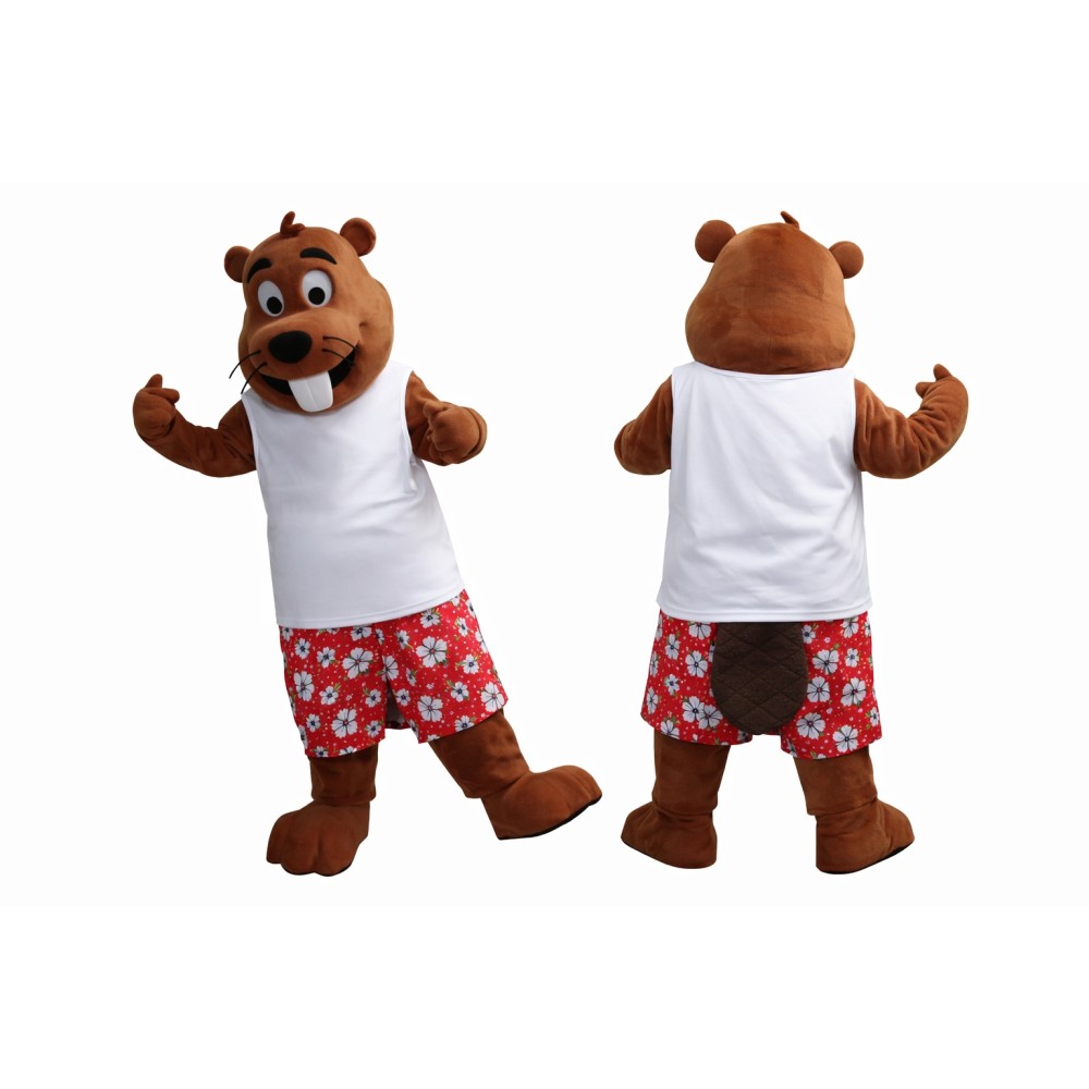 Happy Lightweight Beaver Mascot Costume
