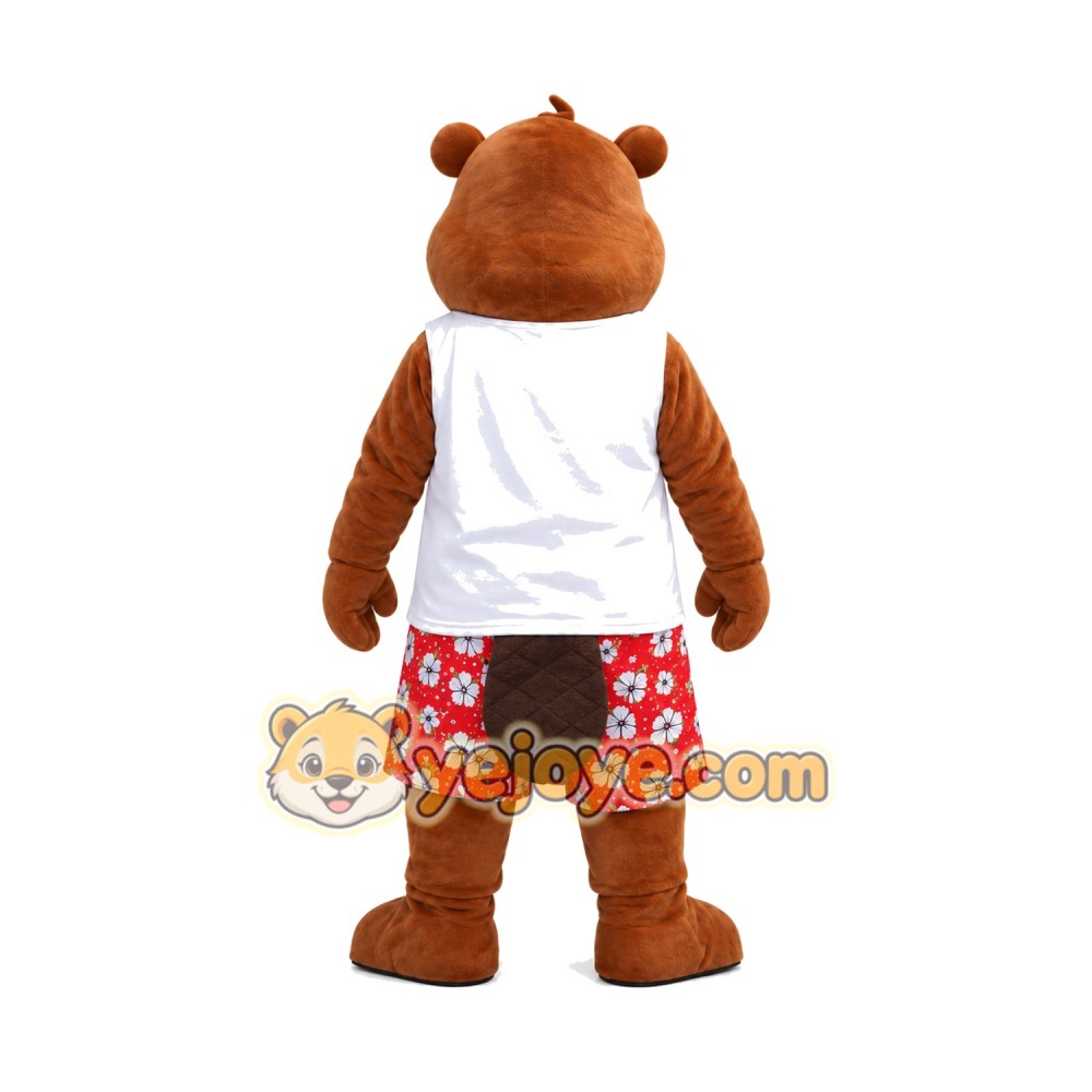 Happy Lightweight Beaver Mascot Costume Happy Lightweight Beaver Mascot Costume