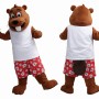 Happy Lightweight Beaver Mascot Costume