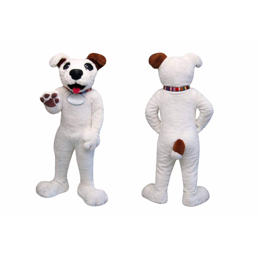 Cute White Dog Mascot Costume