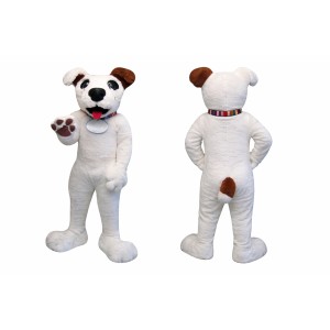 Cute White Dog Mascot Costume
