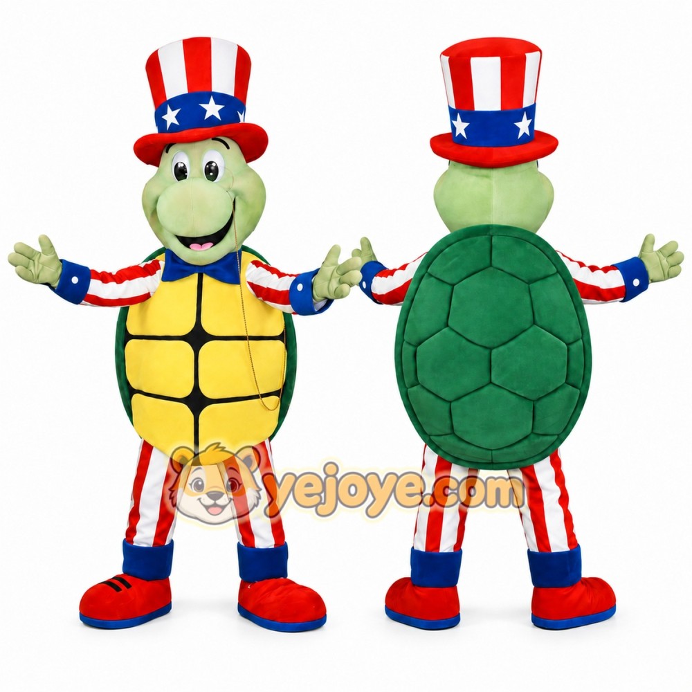 USA Themed Turtle Mascot Costume USA Themed Turtle Mascot Costume