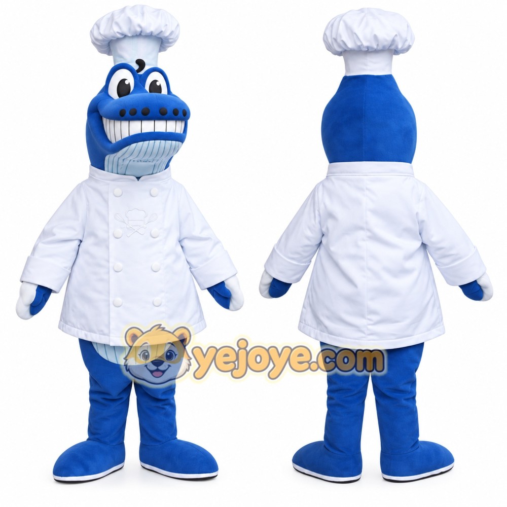 The Chef Whale Mascot Costume The Chef Whale Mascot Costume