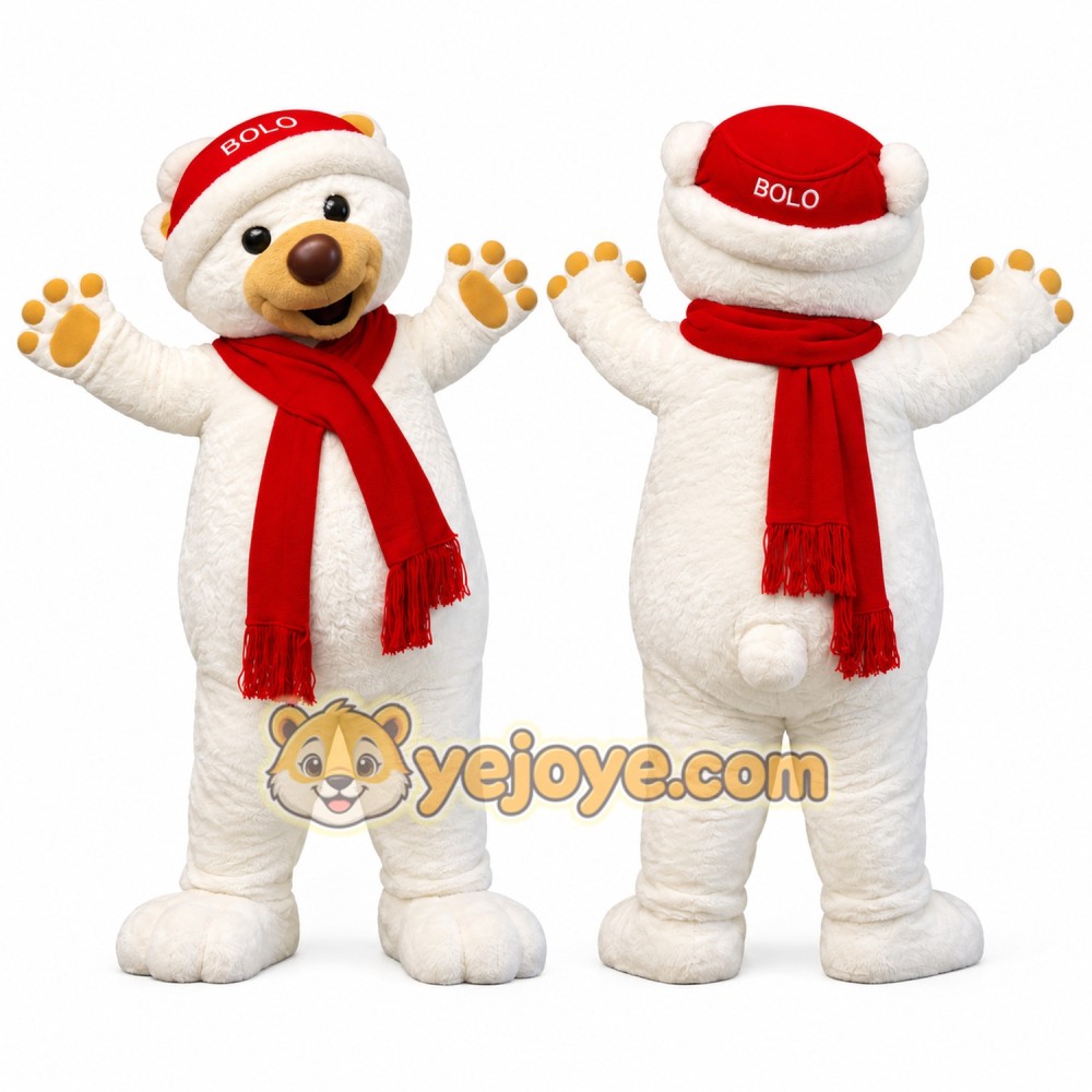 Happy Polar Bear Mascot Costume Happy Polar Bear Mascot Costume