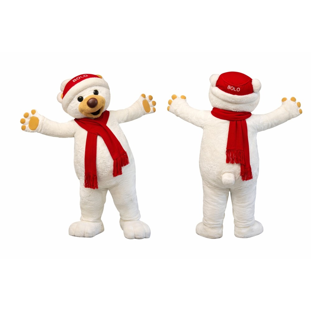 Happy Polar Bear Mascot Costume