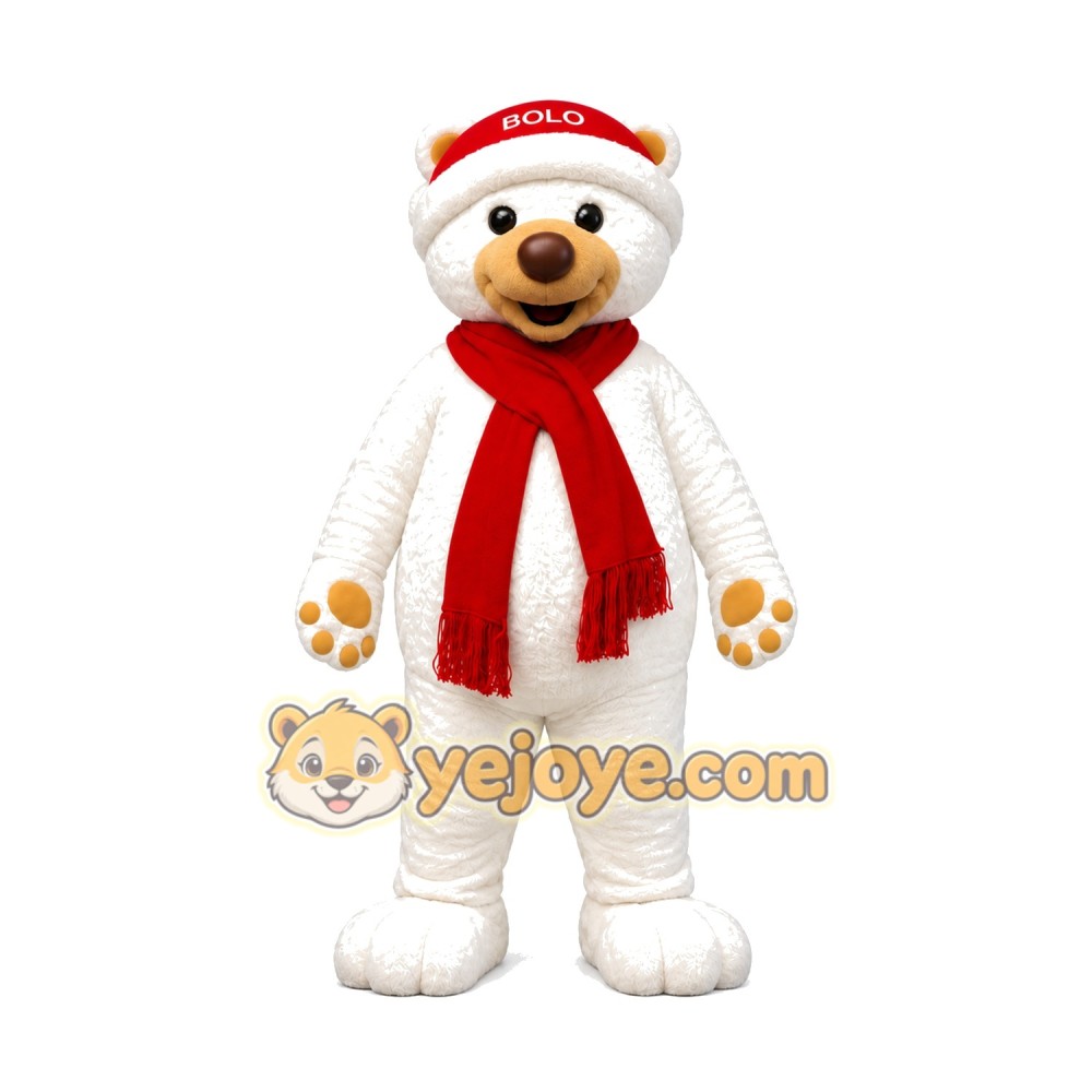 Happy Polar Bear Mascot Costume Happy Polar Bear Mascot Costume