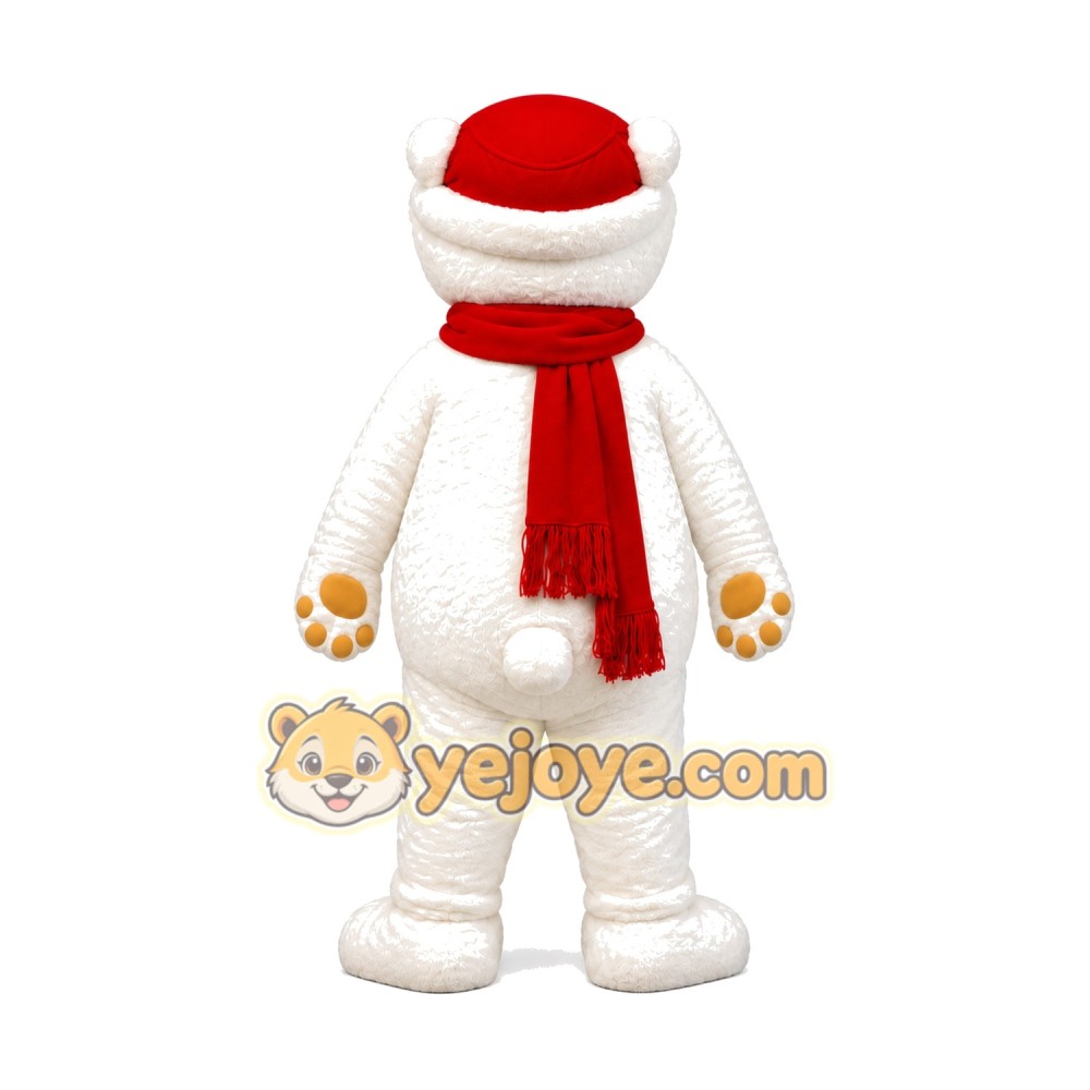 Happy Polar Bear Mascot Costume Happy Polar Bear Mascot Costume