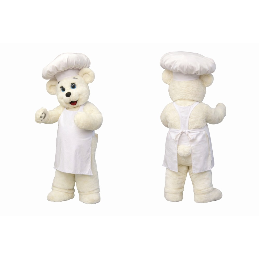 Chef Polar Bear Mascot Costume