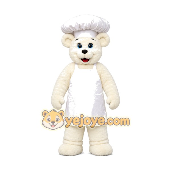 Chef Polar Bear Mascot Costume