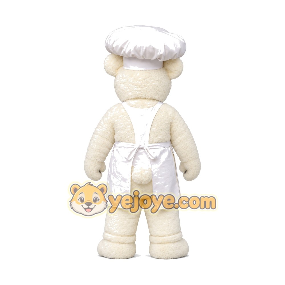 Chef Polar Bear Mascot Costume Chef Polar Bear Mascot Costume