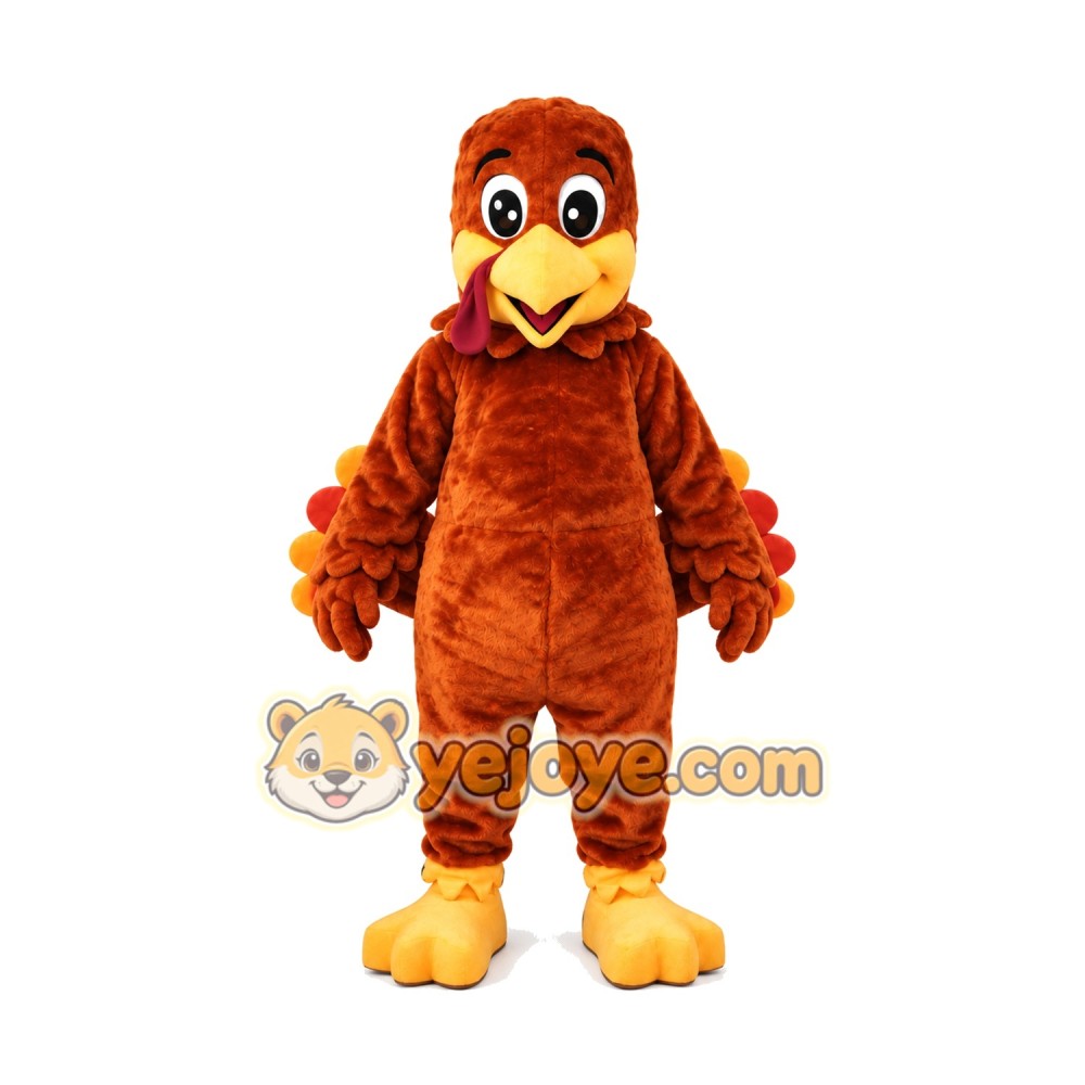 Friendly Turkey Mascot Costume Friendly Turkey Mascot Costume