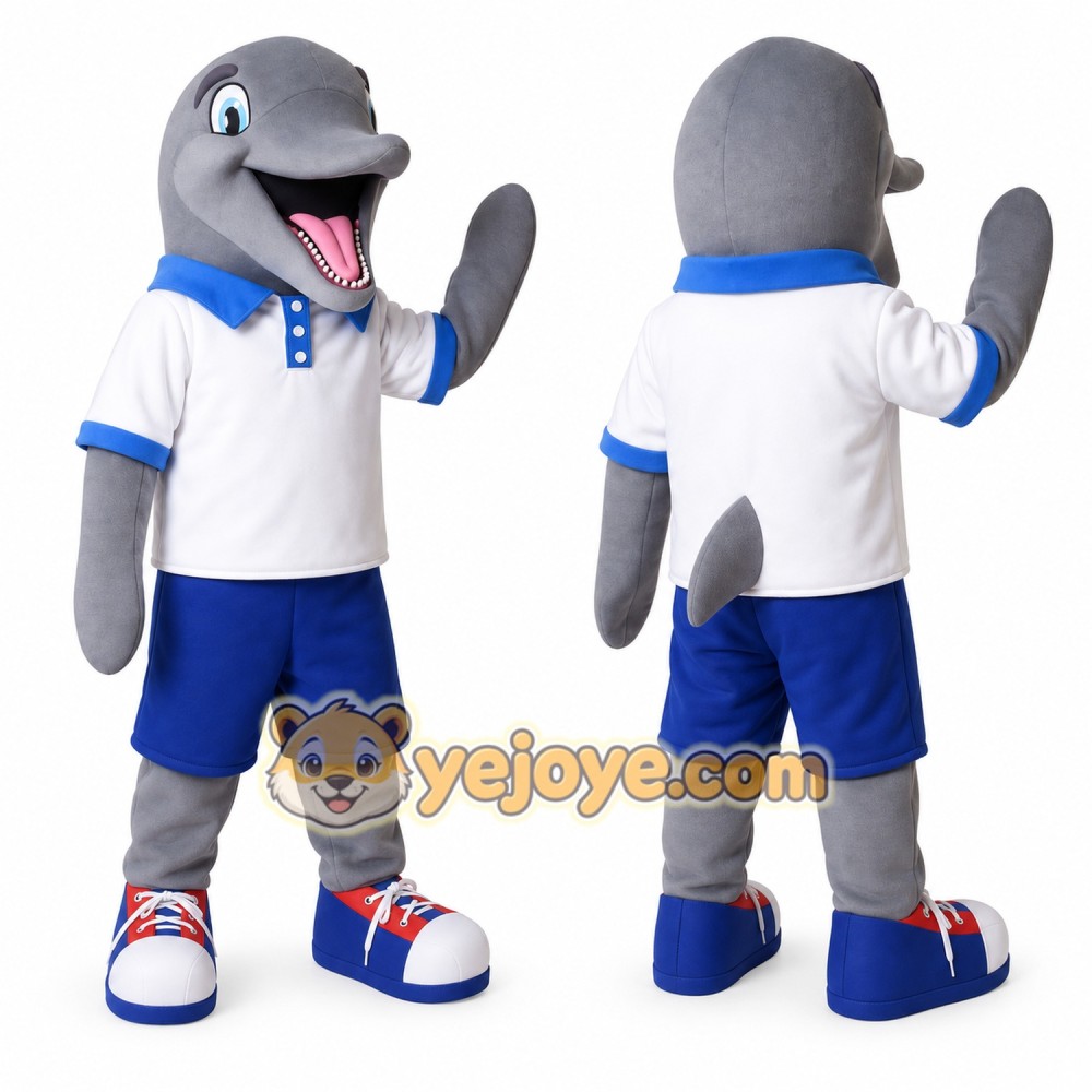 Happy Dolphin Mascot Costume Happy Dolphin Mascot Costume
