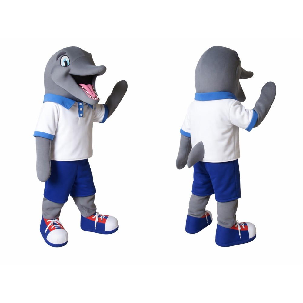 Happy Dolphin Mascot Costume