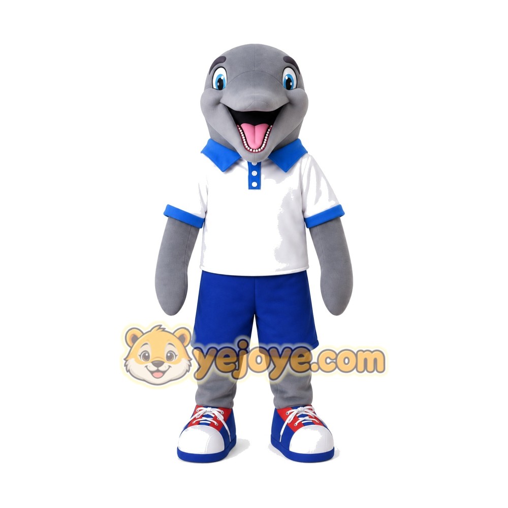 Happy Dolphin Mascot Costume Happy Dolphin Mascot Costume