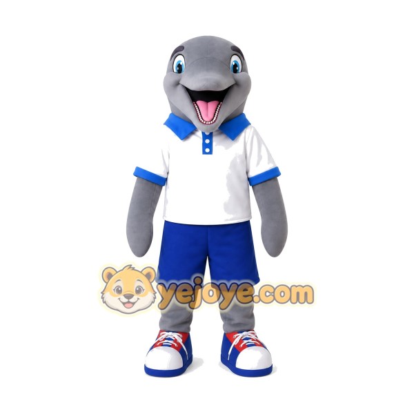Happy Dolphin Mascot Costume