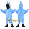 Happy Blue Parrot Mascot Costume Happy Blue Parrot Mascot Costume