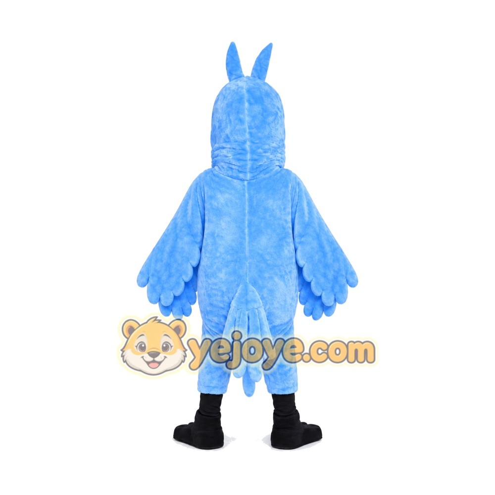 Happy Blue Parrot Mascot Costume Happy Blue Parrot Mascot Costume