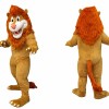 Happy Red Hair Lion Mascot Costume