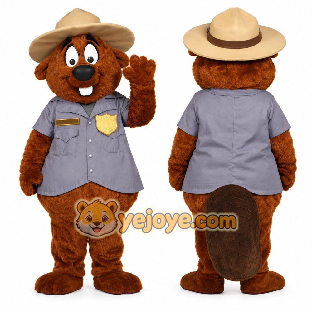 Police Beaver Mascot Costume Police Beaver Mascot Costume
