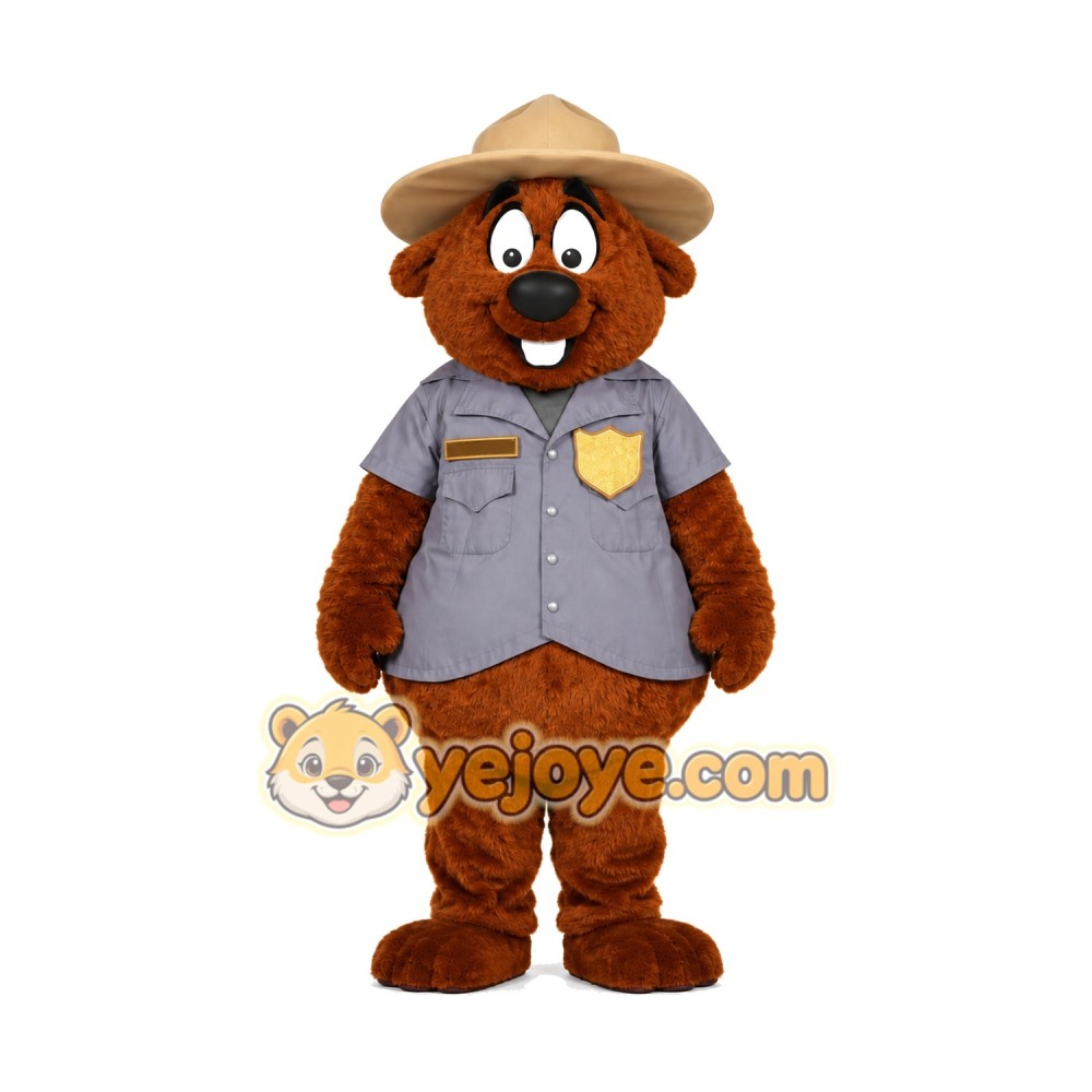 Police Beaver Mascot Costume Police Beaver Mascot Costume