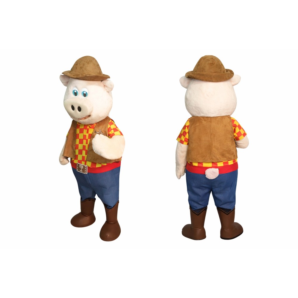 Happy Pig Mascot Costume
