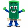 Green Eco-Friendly Trash Can Mascot Costume – Essential for Promoting Environmental Awareness