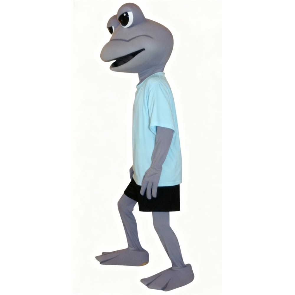 The gray frog Mascot costume color is customizable