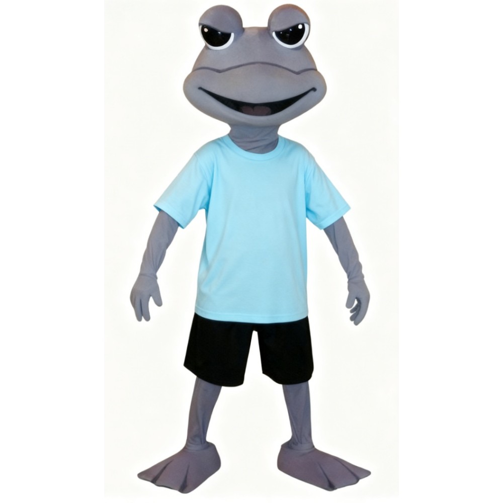 The gray frog Mascot costume color is customizable