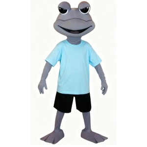 The gray frog Mascot costume color is customizable