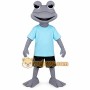 The gray frog Mascot costume color is customizable