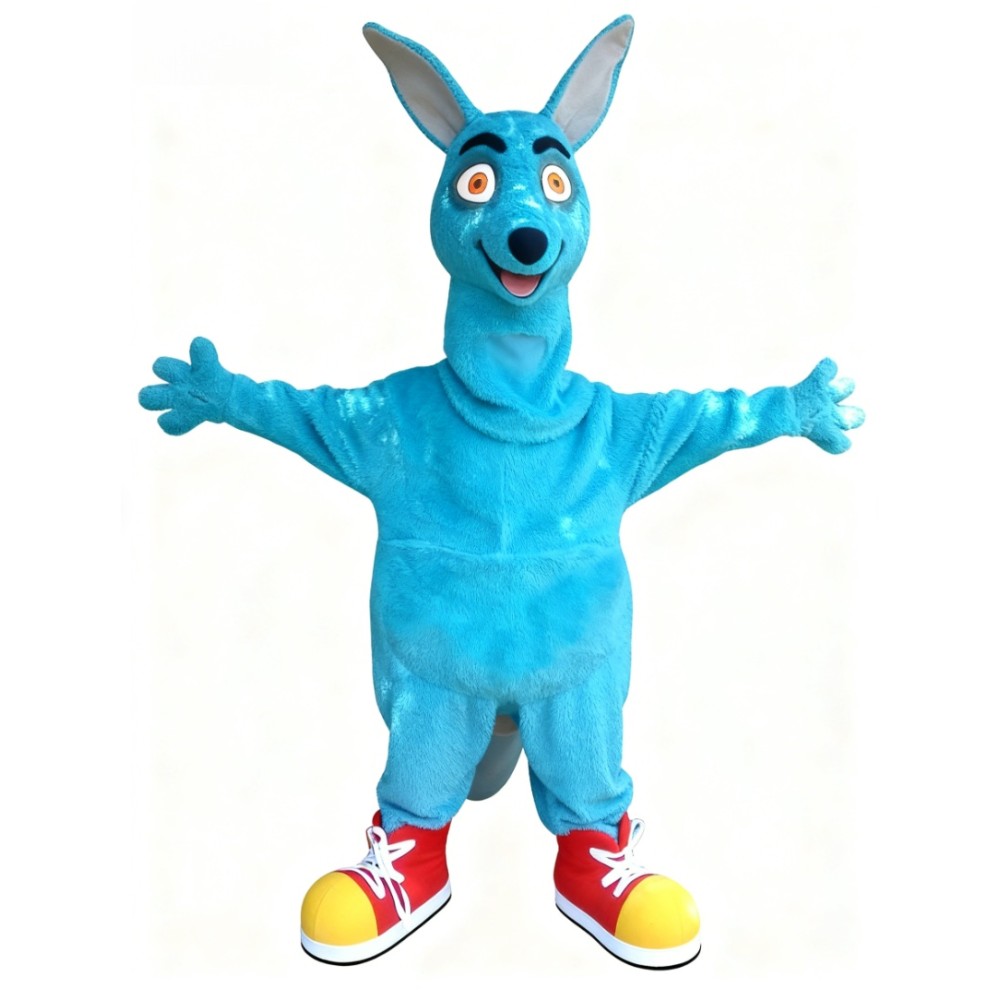 Blue Kangaroo Cartoon Mascot Costumes