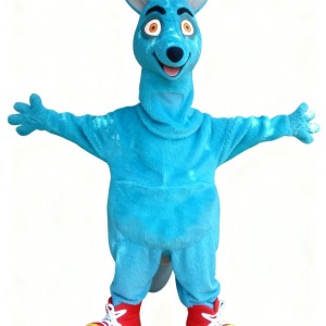Blue Kangaroo Cartoon Mascot Costumes