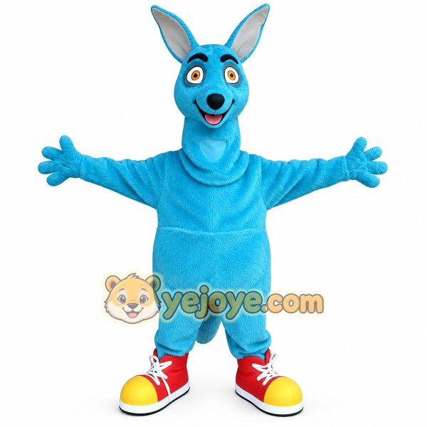Blue Kangaroo Cartoon Mascot Costumes