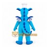 Blue Chef Dragon Cartoon Mascot Costume Blue Chef Dragon Cartoon Mascot Costume