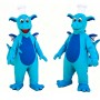 Blue Chef Dragon Cartoon Mascot Costume