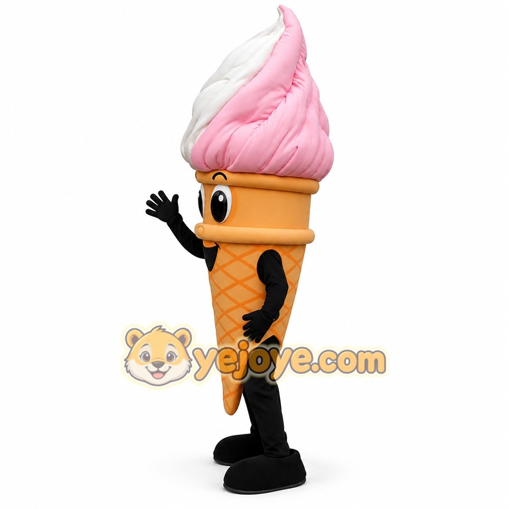 Ice cream cone cartoon Mascot costume Ice cream cone cartoon Mascot costume