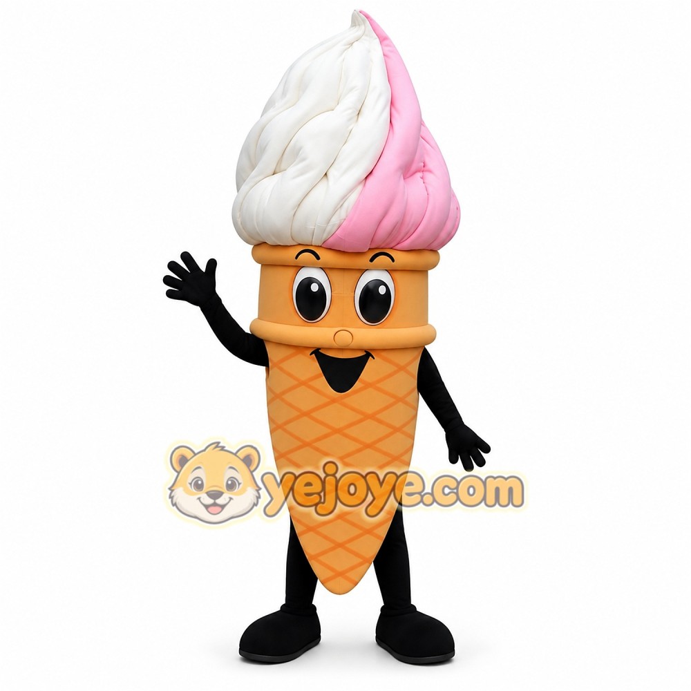 Ice cream cone cartoon Mascot costume Ice cream cone cartoon Mascot costume