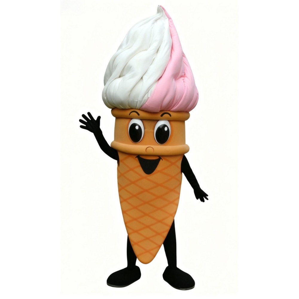 Ice cream cone cartoon Mascot costume