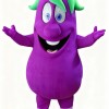 Purple eggplant cartoon Mascot costume