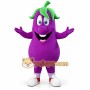 Purple eggplant cartoon Mascot costume